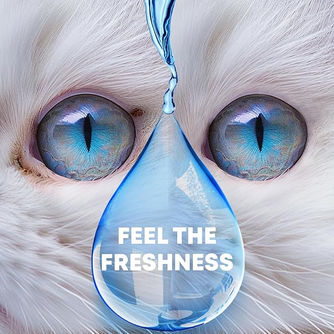 Cat & Dog Eye Wash Drops & Tear Stain Remover, Cleaner | Eye Infection Treatment Helps Prevent Pink Eye, Relief Allergies Symptoms, Runny, Dry Eyes - Safe for Small Animals (Eye Drops)-PawvioPets