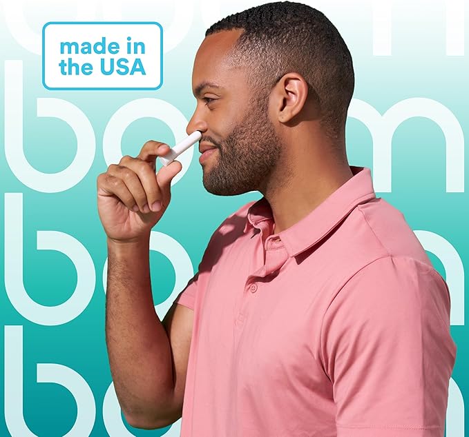 BoomBoom Nasal Stick | Vapor Flow Technology | Cool Refreshing Sensation | Natural Mood Boost | Simple Ingredients | Essential Oils + Menthol Inhaler (Wintermint)-PawvioPets