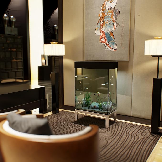 14 in X 24 in. Aquarium Stand | Industrial Style Aluminum Fish Tank Base with Open Frame Design-PawvioPets