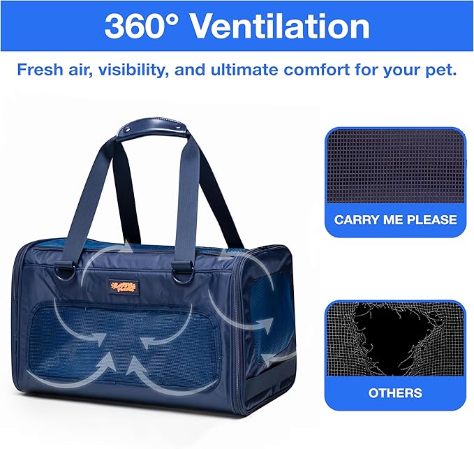 Dog Sling Carrier for Small Dogs – Pet Shoulder Bag with Safety Strap, Breathable Dog Pouch Carrier for Puppies and Cats – Soft Hands-Free Dog Carrier for Travel, Hiking, Shopping-PawvioPets