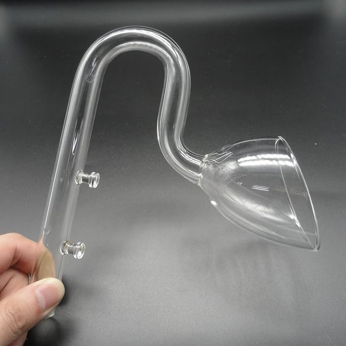 Glass Lily Pipe Outflow for Aquarium Planted Tank (17mm for 16/22mm (5/8" ID) tubing)-PawvioPets