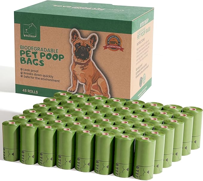 Biodegradable Dog Poop Bags 720 Count 48 Rolls, Leak Proof and Thicken Pet Poop Bag (Scented)-PawvioPets