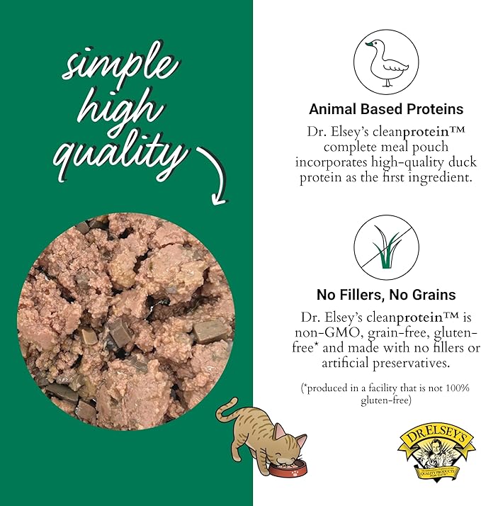 Dr. Elsey's® cleanprotein® Duck & Chicken Homestyle Recipe All-Meat Pouch (Pack of 12)-PawvioPets
