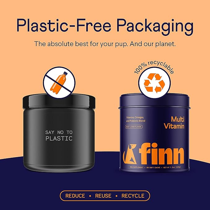 Finn All-in-1 Multivitamin for Dogs - Daily Multi with Probiotics, Omegas & Nutrients to Support Everyday Wellness - 90 Soft Chews-PawvioPets