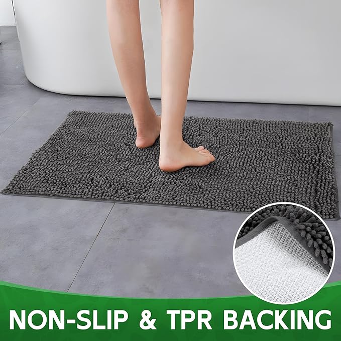 Dog Door Mat Indoor Entrance, 60" x 30" Absorbent Quick-Drying Mud Rugs, Non-Slip Door Rugs for Entryway Indoor Washable, Soft Chenille Dog Mat for Muddy Paws-PawvioPets