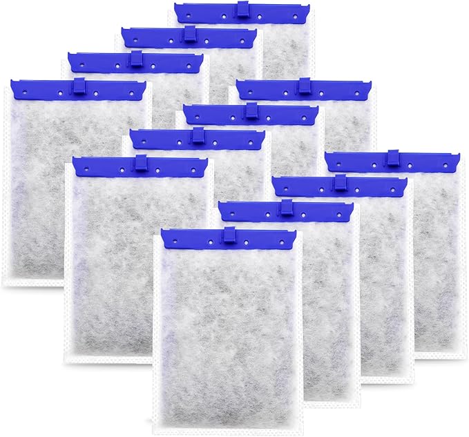 12 Pack Aquarium Filter Cartridge Compatible with Whisper Power Filters,Large Replacement Filter Cartridges for PF20/PF30/PF40/PF60-PawvioPets
