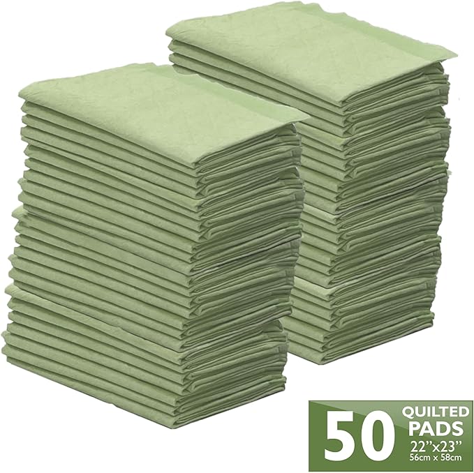 Four Paws Wee-Wee Superior Performance Bamboo Pee Pads for Dogs, Earth Friendly Dog & Puppy Potty Training Pads, Crate Liners, Housebreaking Supplies, 22" x 23" (50 Count)-PawvioPets