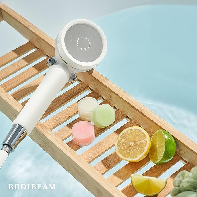 Filtered Handheld Shower Head with Vitamin C & Sediment Filter, High Pressure Water Flow, Water Saving, Reduces Chlorine for Dry Skin & Hair, On/Off Switch, Made in Korea, Spa-Like Shower- Pure White-PawvioPets