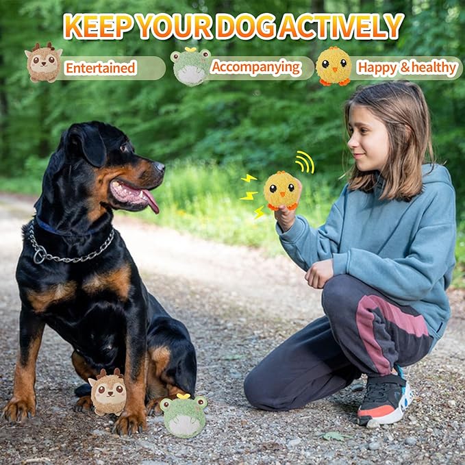 DKING 3Pack Squeaky Dog Balls,2 in1 Funny Puppy Ball Toys,Birthday Dog Toy for Small Medium Dogs (Farm Ball)-PawvioPets