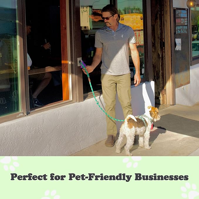 Canine Hitch- Secure Dog Leash Parking Mounted Indoor – Outdoor Wall Hook - Tie Out Stainless Steel Practical Lead Management for Home & Business, Ultimate Strength 2 Pack-PawvioPets