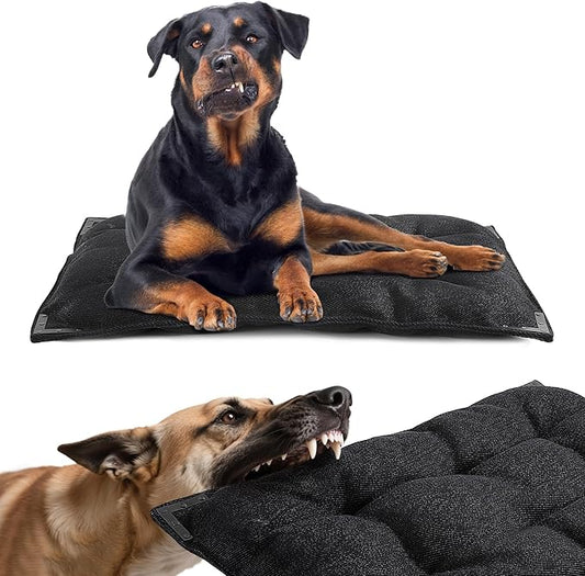 BALAPET Chew Proof Dog Bed with Metal Rivet Corner for Medium Dogs, Stable Kennel Pad Mat for Teething Puppy, Durable Indoor Outdoor Crate Pad for Medium Dog Crates, 35"x22"-PawvioPets