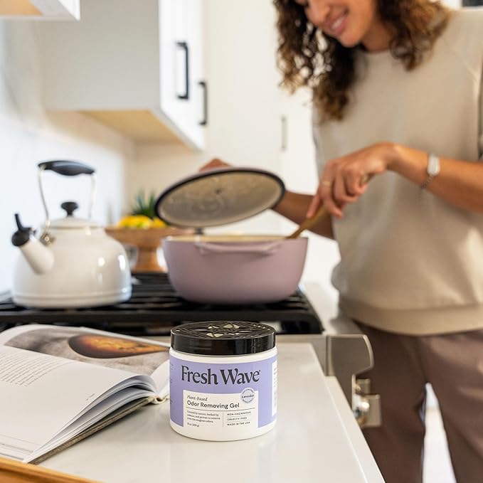 Fresh Wave Lavender Odor Removing Gel, 15 oz. | Odor Absorbers for Home | Safer Odor Relief | Natural Plant-Based Odor Eliminator | Every 15 oz. Lasts 30-60 Days | for Cooking, Trash & Pets-PawvioPets