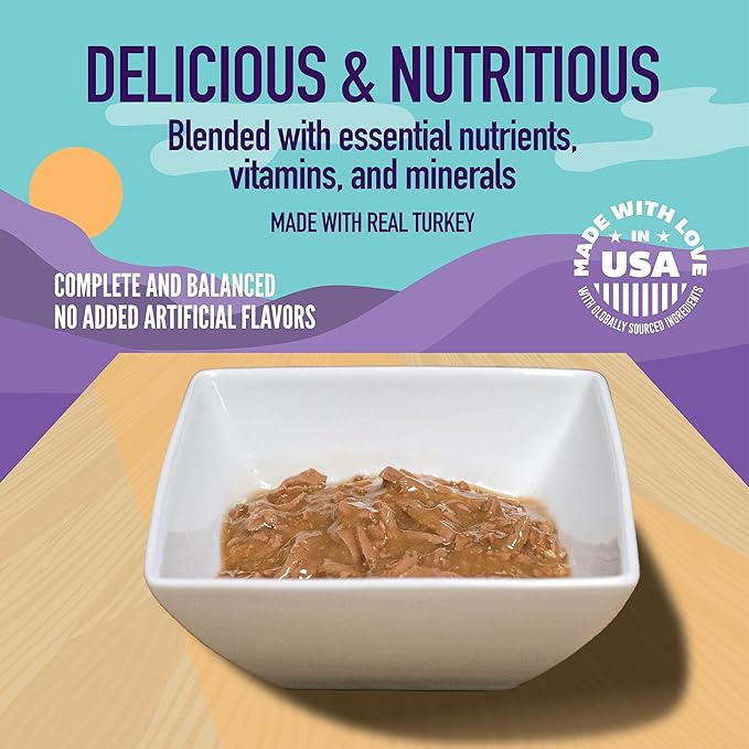 A Strong Heart Canned Wet Cat Food, Turkey & Cheese Dinner in Gravy - 5.5 oz Cans (Pack of 24), Made in The USA with Real Turkey-PawvioPets