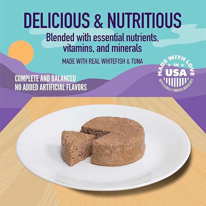 A Strong Heart Canned Wet Cat Food, Whitefish & Tuna Dinner Paté - 5.5 oz Cans (Pack of 24), Made in The USA with Real Ocean Whitefish & Tuna-PawvioPets