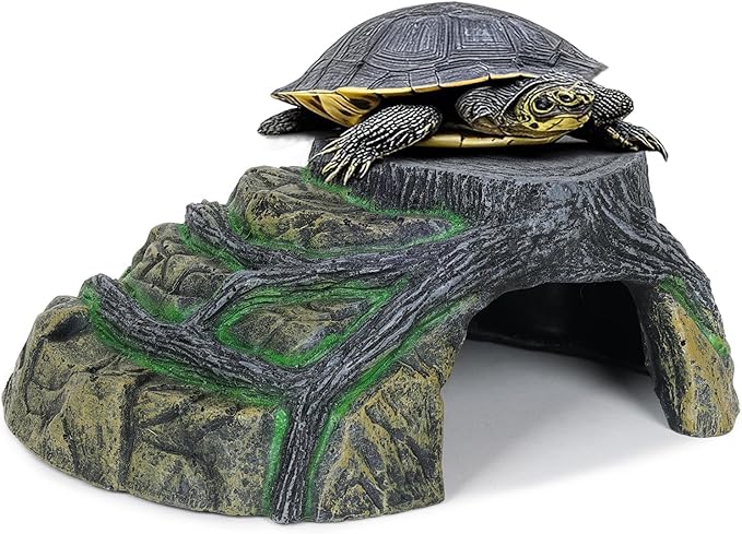 Gecko Tank Accessories, Tortoise Habitat Accessories, Ball Python Tank Accessories, Large Snake Hides, Perfect Terrarium Decor for Reptile Gecko Basking Humid Hiding (Large)-PawvioPets