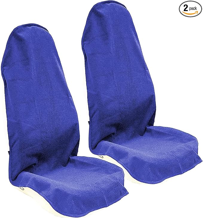 Car Seat Cover Protector Front Seats,for Gym Workout,Running,Swimming,Beach and Hiking,Waterproof Sweat Towel Bucket Seat Covers for Cars SUV Trucks (Blue, 2Pcs)-PawvioPets