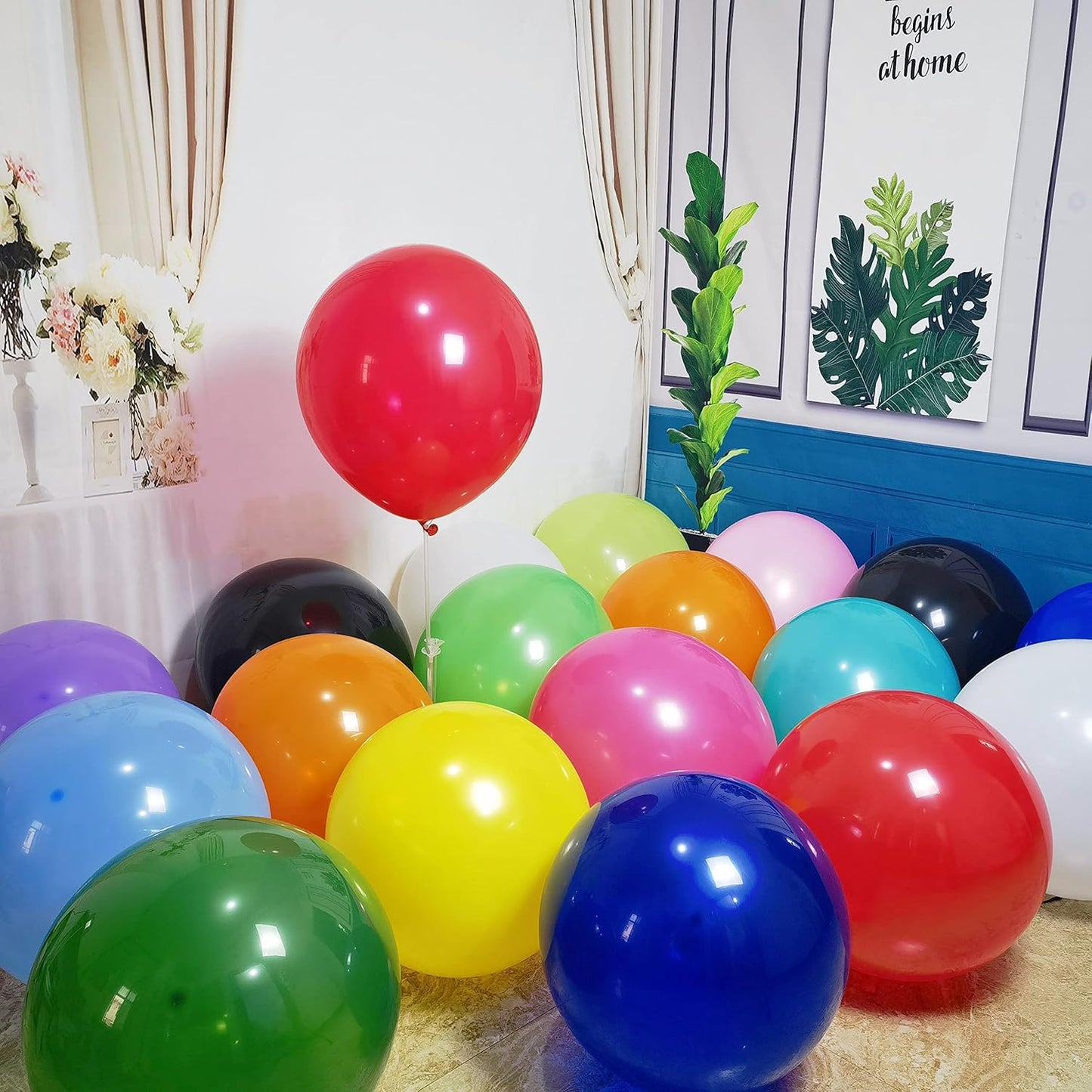 90 Pack 18 inch Balloons 15 Kinds Colors Latex Colorful Party Balloon Bulk for Various Party Events Decorations