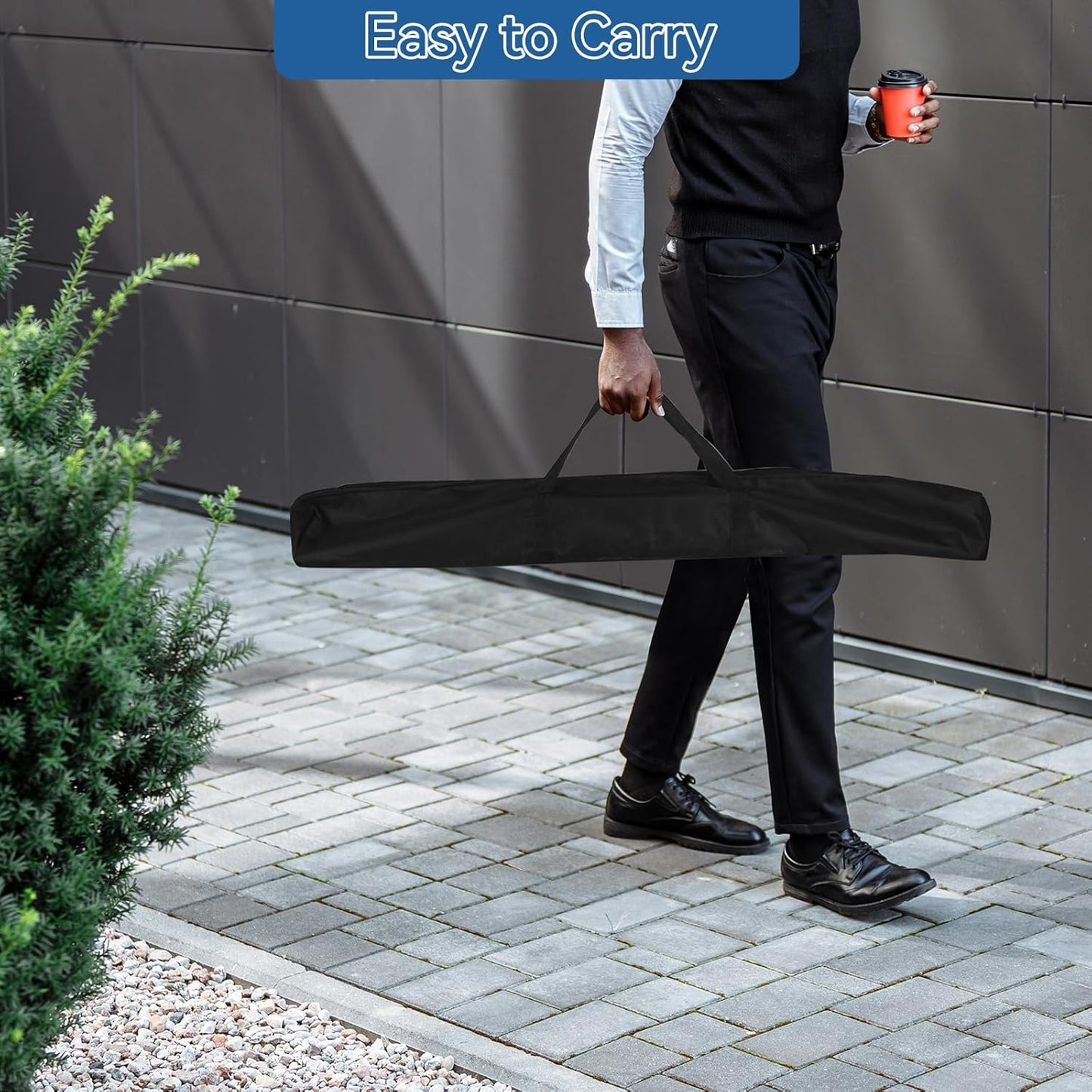 8x8 FT(WxH) Heavy Duty Backdrop Banner Stand with Adjustable Telescopic Tube,Step and Repeat Stand for Parties, Photo Booths, Exhibit Events and More Easy to Install(Carrying Bag Included)