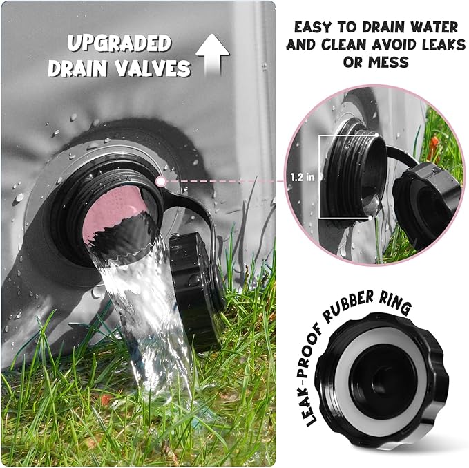 Furrybaby Dog Pool, Kiddie Pool Hard Plastic, Collapsible Pet Bath Foldable Swimming Pet Pool Portable Pink 32''-PawvioPets