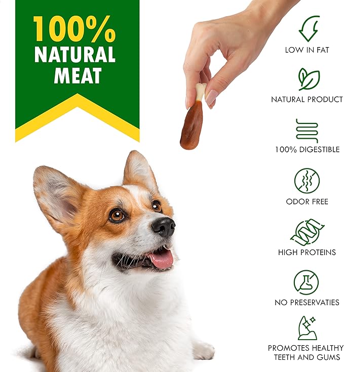 Beloved Pets Dog Treats, Calcium Bones Wrapped Chicken & Rawhide Free Chew 11Oz - Pet Healthy Dried Snacks & Grain Free Meat - Bulk Best Chews for Christmas, Training Small & Large Dogs - Made for USA-PawvioPets