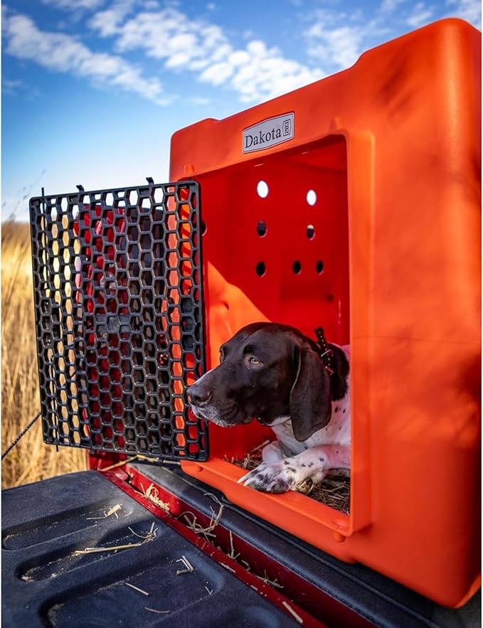 Dakota 283 Crate - Canine Rough and Tough Economy Kennel (Orange, Large)-PawvioPets