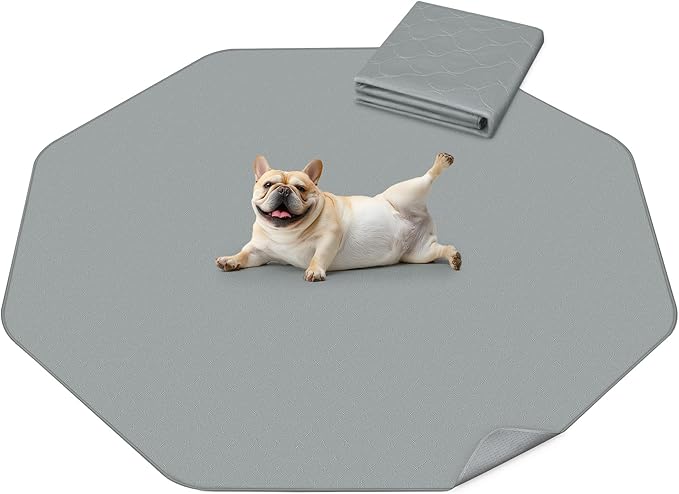 FXW Washable Pee Pads for Dogs, Puppy Pads with Super Absorbent, Specifically Designed Rollick/Homeplus 24inch 8 Panels Dog Playpen, 29" Octagon, Gray, 1 Pack-PawvioPets