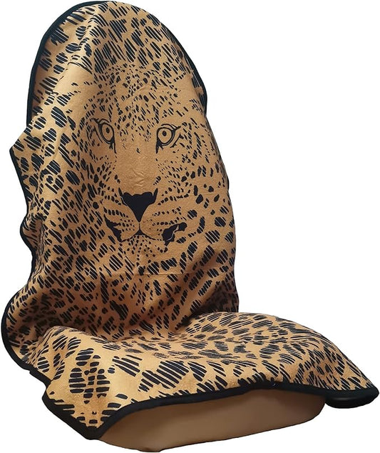 Car Seat Cover Protector Front Seats,for Gym Workout,Running,Swimming,Beach and Hiking,Waterproof Sweat Towel Bucket Seat Covers for Cars SUV Trucks (Leopard, 1Pcs)-PawvioPets