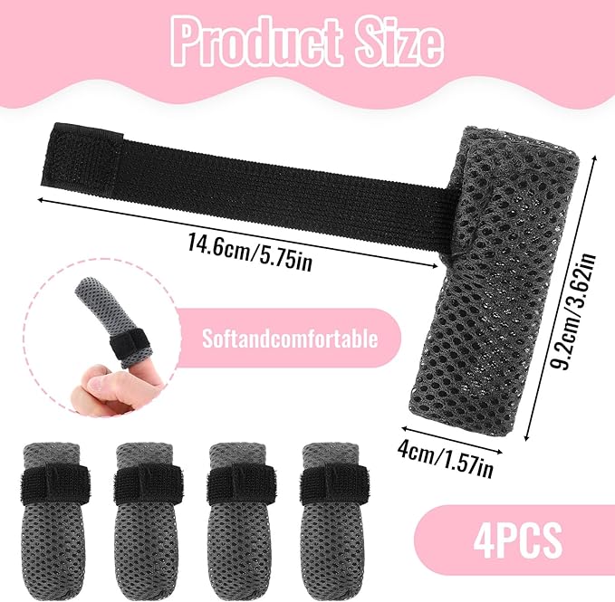 4Pcs Cat Shoes, 3.62×1.57 Inches Anti Scratch Cat Mittens, Breathable Mesh Nail Caps for Cats Claws, Adjustable Cats Claw Covers for Pet Bathing Feeding Cutting Nails(Gray)-PawvioPets