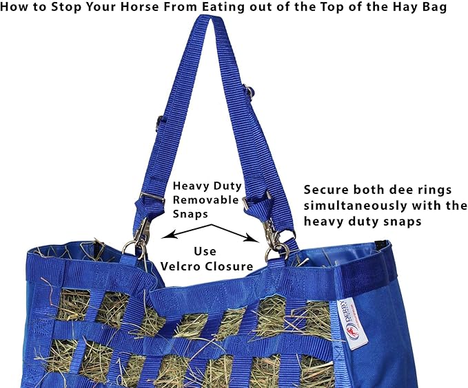 Derby Originals Front Web Slow Feeder Horse Hay Bag Super Tough Bottom with 6 Month Warranty-PawvioPets