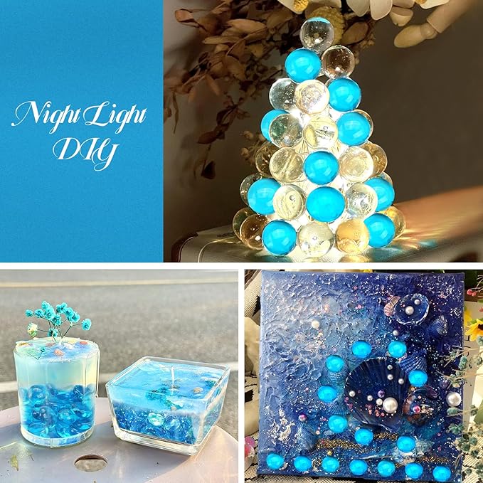 2LB Ocean Blue Flat Glass Marbles for Vases, Gemstone Beads Vase Filler Decorative Glass Pebbles for Fish Tank, DIY Crafts, Aquarium Decor Rocks-PawvioPets