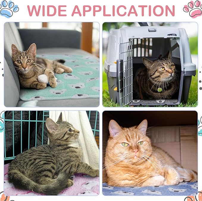 4 Pcs Waterproof Guinea Pig Blankets Washable Small Animal Fleece Bedding Absorbent Guinea Pig Cage Liners Reusable Pet Pee Pad Sleep Mat Pad Cover for Hamster Ferret (Bear Pattern,24 x 16 Inch)-PawvioPets