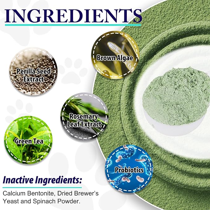 Dog Teeth Cleaning Powder - Dog Dental Powder - Plaque Off Pet Tooth Cleaning lab co - Targets Tartar & Reduces Plaque & Bad Breath - Teeth Cleaning Made Easy-PawvioPets