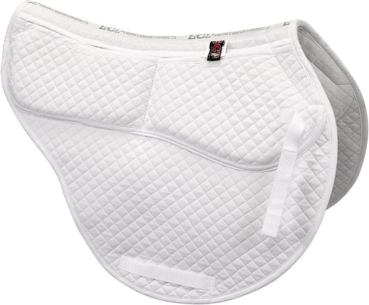 ECP Equine Comfort Products All-Purpose Contoured Correction Saddle Pad with Adjustable Memory Foam Inserts for Custom Support, Non-Slip, Shock Absorbing, 22” Spine, 19.5” Drop-PawvioPets