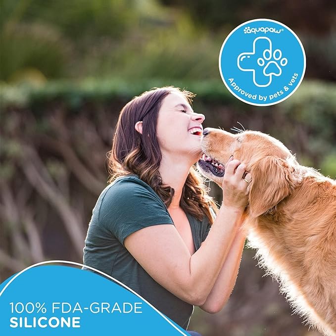 Aquapaw Dog Bath Brush Pro & Dog Shower Attachment - Large Silicone Rubber - Sprayer & Scrubber in One with 8ft Hose Attachment & Shower Wand for Bathing - Pet Bath Supplies-PawvioPets