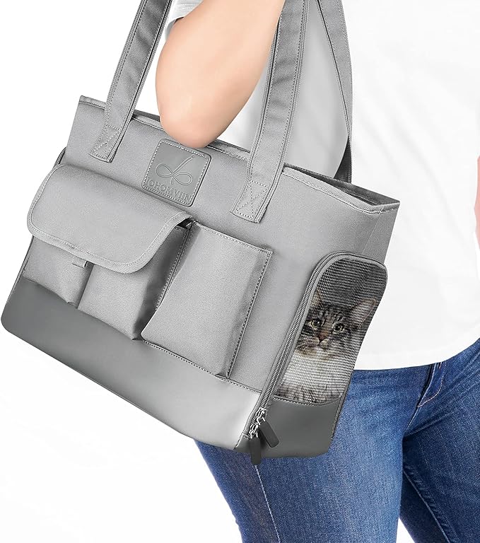 Dog Carrier, Cat Carrier, Pet Carrier, Foldable Waterproof Premium Oxford Cloth Dog Purse, Portable Bag Carrier for Small to Medium Cat and Small Dog-PawvioPets