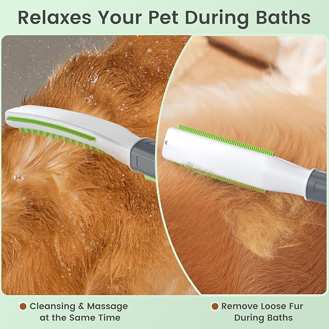 Dog Shower Attachment, Pet Shower Head for Fast and Easy Bathing and Cleaning, Dog Shower Wand With Metal T-Diverter, 8-Foot Hose T-Diverter Adapter For Indoor and Outdoor-PawvioPets