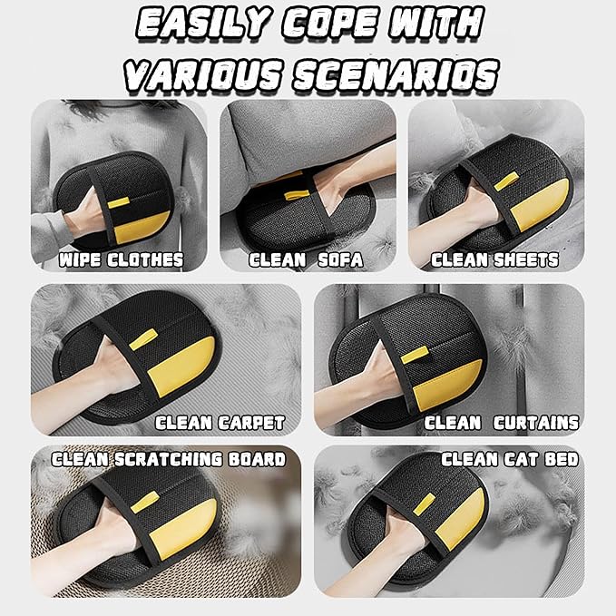 2025 New Pet Hair Removal Glove for Cats & Dogs, Pet Hair Remover Glove(1)-PawvioPets