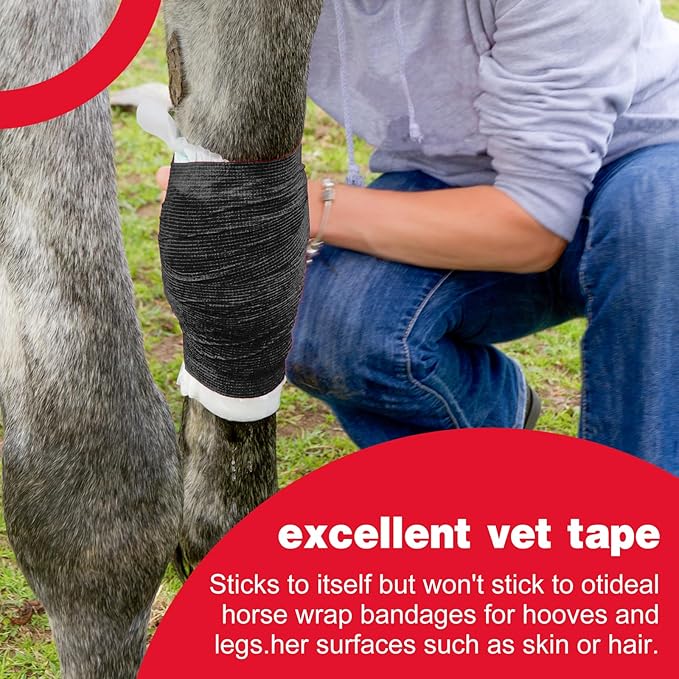 AZEN 9 Pack Self Adhesive Bandage Wrap, 4" X 5 Yards Elastic Cohesive Bandage Wrap, Color Athletic Tape, Tattoo Grip Tape Wrap, Vet Wrap, Ankle Tape-PawvioPets