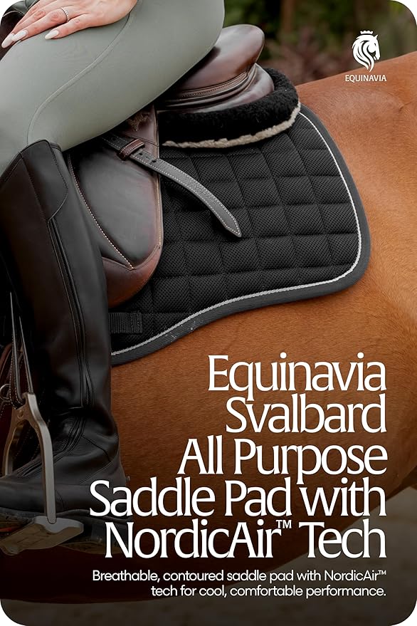 Equinavia Svalbard NordicAir™ Tech All Purpose Saddle Pad | Breathable Micromesh | Contoured Shape-PawvioPets