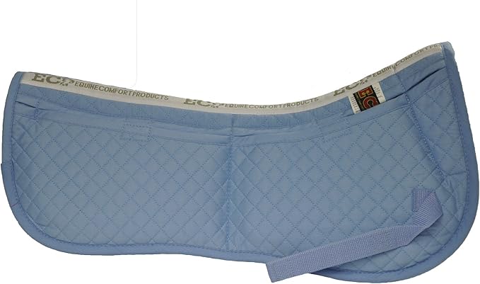 ECP Equine Comfort Products Adjustable Shock Absorbing Memory Foam Half Saddle Pad, Injury Prevention & Pressure Relief, Customizable Fit, Breathable for All Riding Styles-PawvioPets