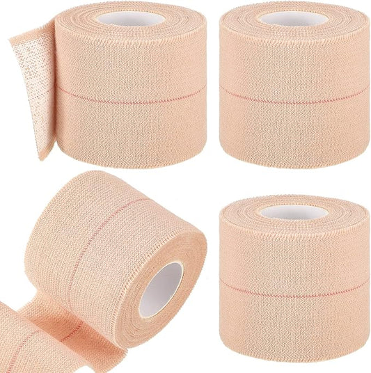 4 Rolls Elastic Tape Adhesive Elastic Tape Self Adhesive Bandage Wrap Flexible Stretch Bandages for Sports Ankle, Knee and Wrist Sprains Animal Pets, 2 Inch x 5 Yard-PawvioPets