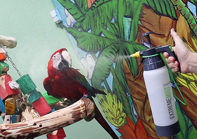 EXTREMEMIST High-Performance Bird Sprayer | Ultrafine Avian Pump Mister | Handheld Pet Bird Bath Mister | Adjustable Nozzle | Bird Cage Cleaner | Perfect for Macaws, Cockatiels, Parrots & More - 20oz-PawvioPets