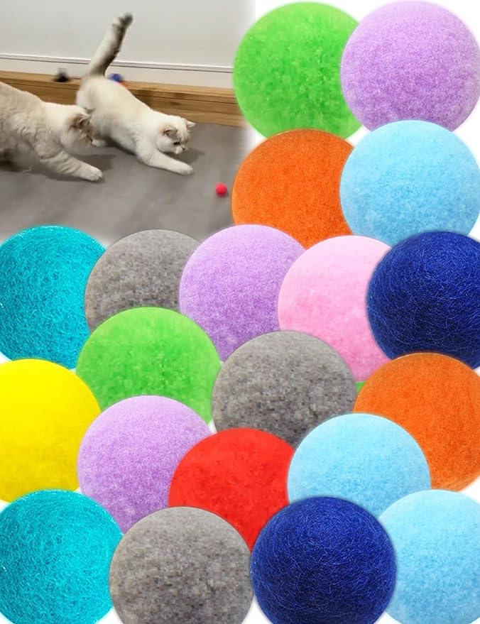 40-Pack Cat Balls – Fun Interactive Toys for Indoor Cats & Kittens (Basic Cat Toy Set)-PawvioPets