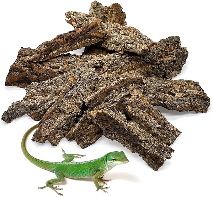 BNOSDM Reptile Terrarium Bark Substrate Bedding Tortoise Natural Cork Bark Reptile Climbing Mat Habitat Decor for Lizard Snake Spiders Hermit Crabs Tarantula Geckos Bearded Dragons (1.4 LB)-PawvioPets
