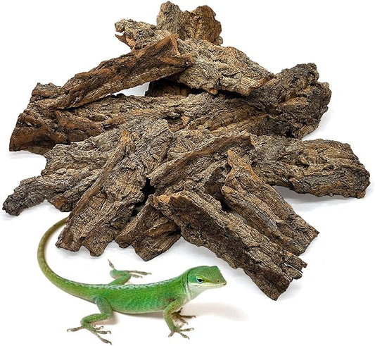 BNOSDM Reptile Terrarium Bark Substrate Bedding Tortoise Natural Cork Bark Reptile Climbing Mat Habitat Decor for Lizard Snake Spiders Hermit Crabs Tarantula Geckos Bearded Dragons (1.4 LB)-PawvioPets