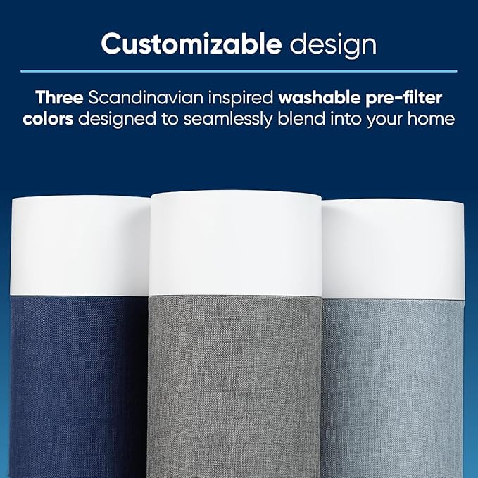 BLUEAIR Air Purifiers for Bedroom Small Room Air Purifiers for Home Air Purifiers for Pets Allergies Air Cleaner, HEPASilent Virus Air Purifier for Dust Baby Air Purifier for Nursery Blue Pure 511-PawvioPets