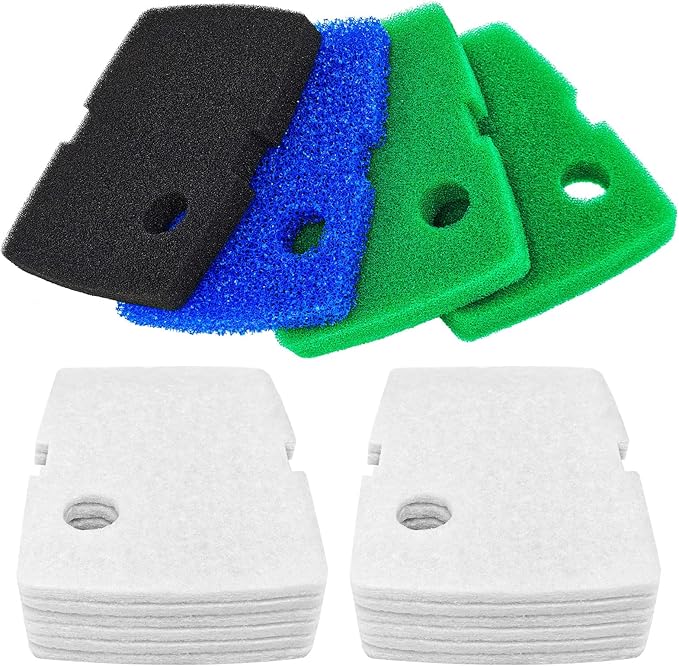 Canister Filter Pads Compatible with Penn Plax Cascade 1200/1500 CCF4UL/CCF5UL Replacement Canisters Filters Sponges for Aquariums Fish Tank Turtle Tank-PawvioPets