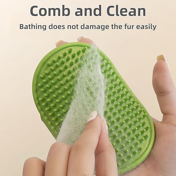 4-Pack Silicone Cat Brush Set, Pet Scratcher and Massager – Adjustable Pet Deshedding Brush, Bath Brush for Cats and Dogs, Suitable for Furniture Legs & Corners (4PCS (2 Yellow + 2 Green))-PawvioPets