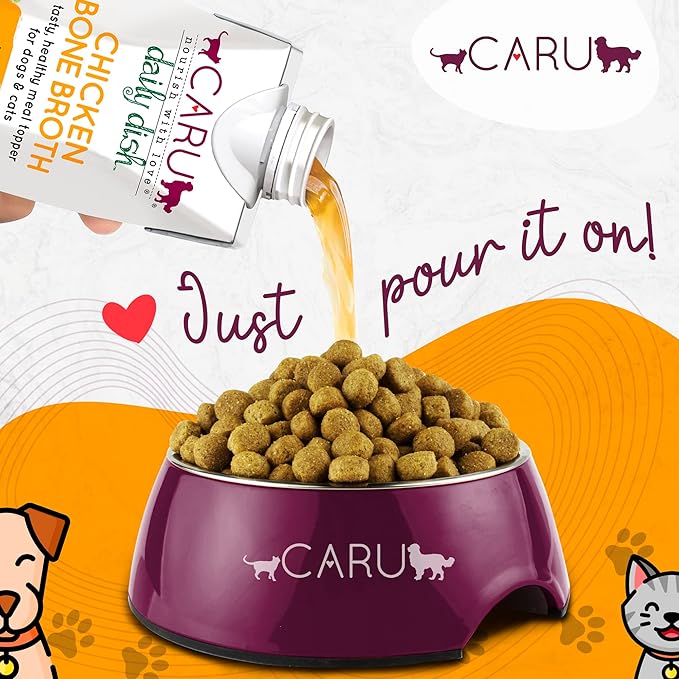 CARU Daily Dish Chicken Broth Meal Topper for Dogs and Cats - 1.1 lbs-PawvioPets