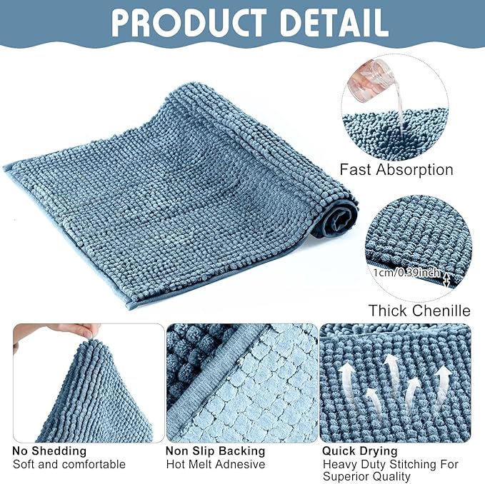 Amylove 4 Pcs Guinea Pig Cage Liner Guinea Pig Bedding Washable Fleece Pee Pads Reusable Small Animals Training Mat Small Animal Sleeping Bed for Bunny Hamster(Blue,16 x 24 Inch)-PawvioPets